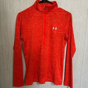 Women’s orange Under Armour Tech half zipper